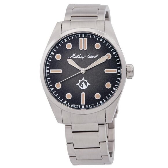 NWT Authentic Mathey-Tissot Ranger Quartz Black Dial Men's Watch - Picture 1 of 3